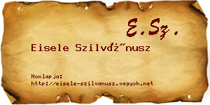 Eisele Szilvánusz névjegykártya
